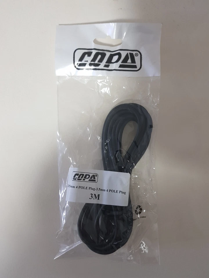 Cable auxiliar macho a macho de 3,5 mm 3M enchufe de 4 polos Foto 1 de 4