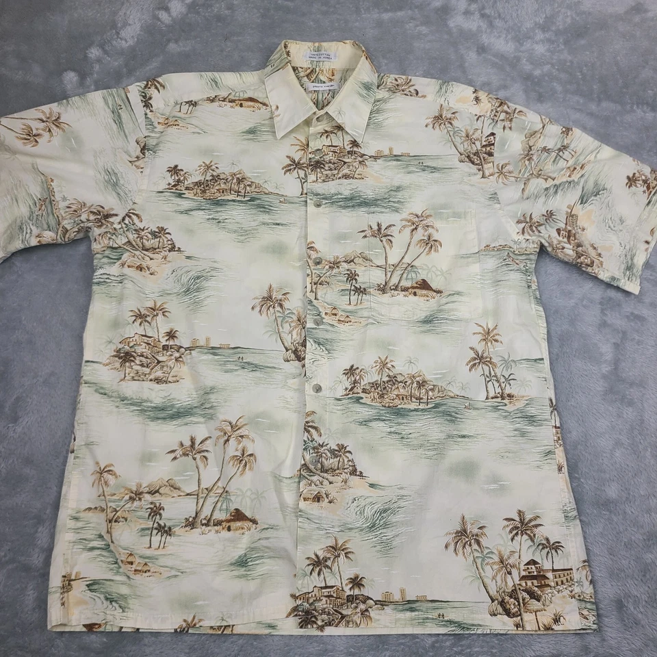 Pierre Cardin Men's Hawaiian Shirt Button Up Size Large - Image 1 of 4