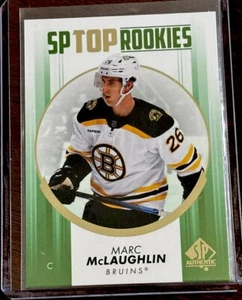 2022-23 UD SP Authentic Marc McLaughlin SP Top Rookies Green SP Boston Bruins - Picture 1 of 1