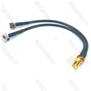 2x RP SMA hembra a tipo Y 2x TS9 macho divisor combinador cable cola de cerdo RG174 nuevo - Imagen 1 de 1
