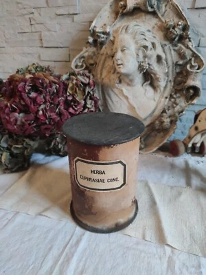 ancien pot stockage pharmacie herbe concoction déco shabby collection - Photo 1/4