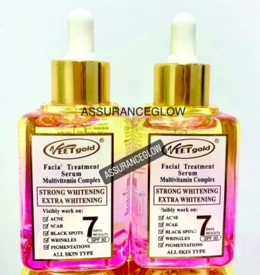 ORIGINAL Veet Gold Strong Extra Whitening Serum 7 Tage Ergebnisse Vitaminkomplex mit LSF 30