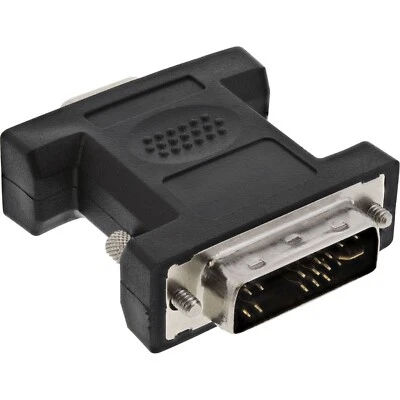 InLine DVI-A Adapter Analog 12+5 St->VGA 15pol HD Bu schwarz - Bild 1 von 3