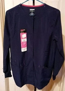 Scrubstar Womens Scrub Jacket Extra Small Blue Indigo Medical Nurse Healthcare - Picture 1 of 3