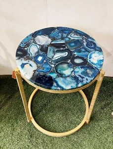Agate Tabletop Round Tabletop, Side Table, Coffee Tabletop, Patio Tabletop - Picture 1 of 16