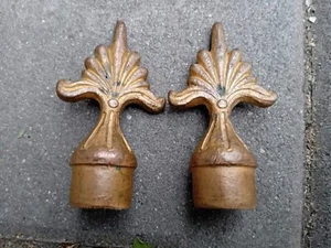 Pair Antique French Bronzed Spelter Ornate Candle Snuffer/Finial For Candelabras - Picture 1 of 7