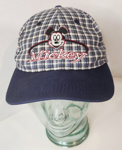 Vintage Disney Mickey Mouse Plaid Snapback Hat Cap Mickey Unlimited VGC