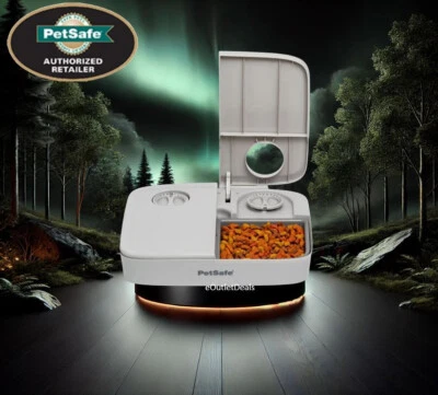 PetSafe Automatic 2 Meal Pet Feeder PFD00-17004 | Timed Dual-Compartment Feeder - Image 1 of 2