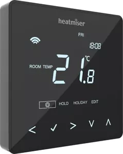 Heatmiser NeoStat WIFI 230v Glacier Black Thermostat Water Underfloor Heating. - Picture 1 of 9