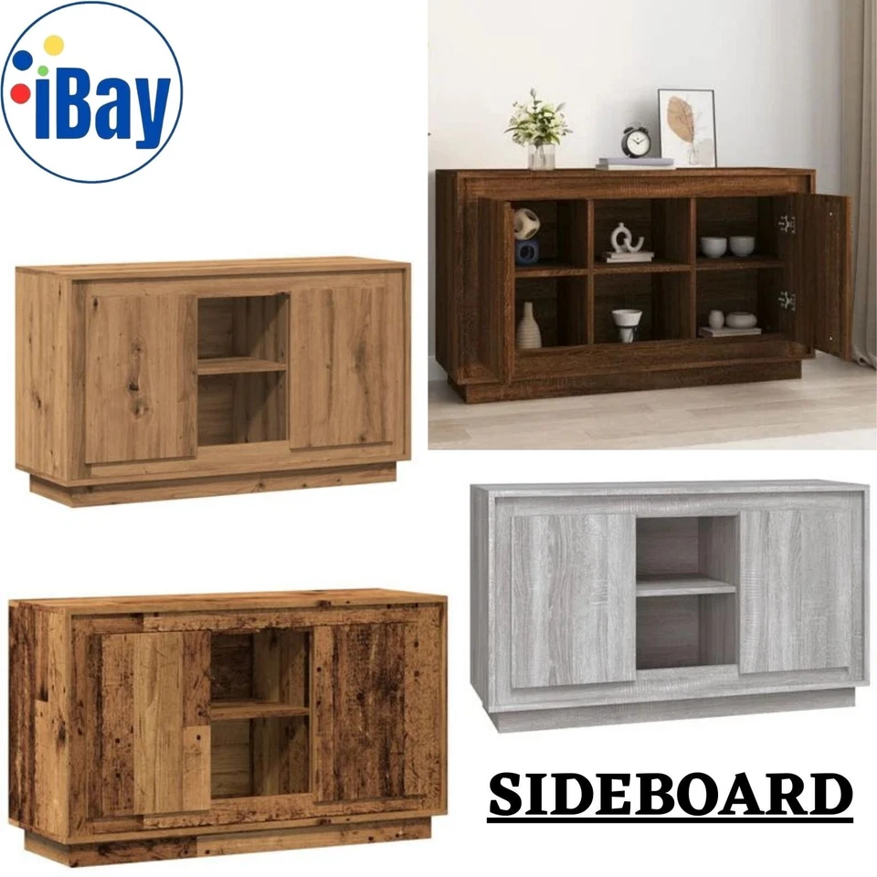 Sideboard Storage Cabinet Display Cupboard with 6 Compartments Storage Unit - Image 1 of 1