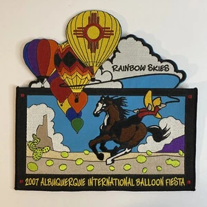 2007 Official AIBF Albuquerque International Balloon Fiesta Rainbow Skies Patch - Picture 1 of 9