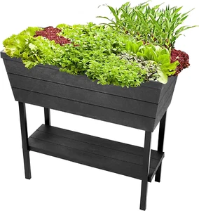 Self-Watering Raised Garden Bed Planter with Drainage Gauge - Picture 1 of 11