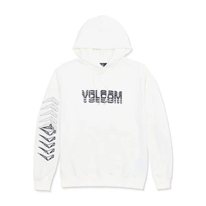 Volcom Men's Cement Pullover Hoodie Fleece Sweatshirt, Off White Heather, XL - Picture 1 of 6
