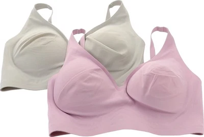 Sujetador de gel Rhonda Shear 2 piezas cierre trasero gris paloma rosa polvoriento 2x nuevo sin etiquetas (1064) Foto 1 de 4