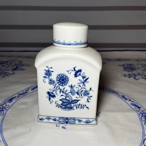 Volkstedt Porzellan Teedose mit Zwiebelmuster 14,5 cm hoch - Bild 1 von 8