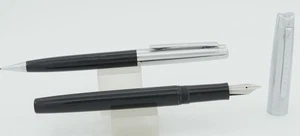 Esterbrook M2 Black w/Chrome Cap Fountain Pen & 0.9mm Pencil Set - 1550 Nib - Picture 1 of 6