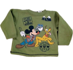 Sudadera Disney Baby Mickey & Pluto Wilderness Adventure 18M Verde Manga Larga - Imagen 1 de 8