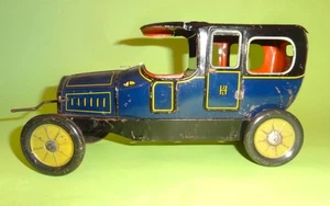 RARO! MATTHIAS HESS LIMUSINA HESSMOBIL ALEMÁN HOJALATA LITO COCHE DE JUGUETE ALEMANIA AÑOS 30 - Imagen 1 de 16