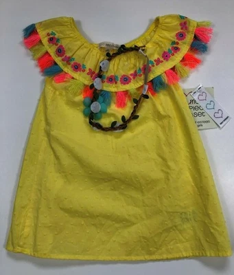 Nuevo con etiquetas Top Floral Amarillo Autoestima Niñas Talla 3T Incluye Diadema Z27 Foto 1 de 4