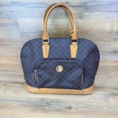 Rioni Women Brown Leather Signature Dome Satchel Handle Bag - Image 1 of 4