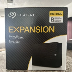 Seagate Expansion 26TB Desktop USB 3.0 External Hard Drive, Black *New/Open Box* - Photo 1/11