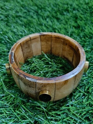 Brazalete de hueso de búfalo natural con pulsera de piedras preciosas de ónix negro joyería bohemia Foto 1 de 4