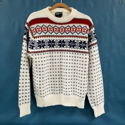 Vintage Christopher Rand Blue / Red Nordic Pattern Knit Sweater Sz XL - Image 1 of 4