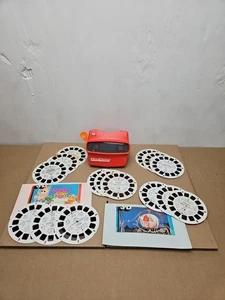 VTG 80s View-Master 3D Viewer + 15 Reels Muppets Cinderella Mickey Sesame Street - Picture 1 of 17