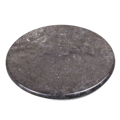 Natural Charcoal Marble 12 Inch Round Cheese Board Charcuterie Board Dessert ... - Image 1 of 4