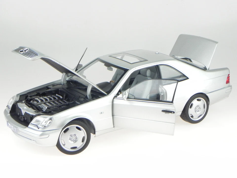 NOREV 183446 MERCEDES BENZ Cl600 Coupe Model Road Car Silver 1997/8 1 18th