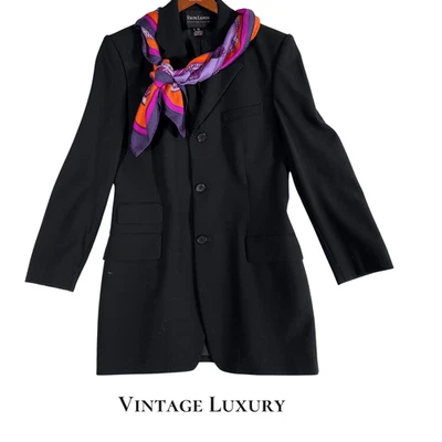 Редкий винтажный женский блейзер 1990-х Ralph Lauren «Collections Classics» — размер 10 - Изображение 1 из 4