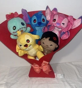 Disney Stitch Valentine 16 Zoll groß 5 Plüschtiere Blumenstrauß Geschenk - Bild 1 von 12