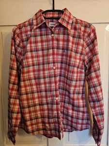 Schöffel Hemd Freizeit Wandern Sport Damen Gr. 38 Rot Weiß Grau Kariert - Bild 1 von 5