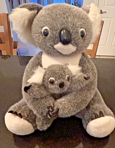 Austwin Koala Plush w/ Baby Joey 11x12" Australia Souvenir Sydney 2000 Olympics - Picture 1 of 8