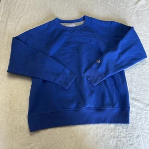 Champion Crewneck Sweatshirt Men Large Blue Long Sleeve Pullover - Picture 1 of 5