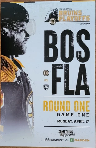 2023 Boston Bruins Stanley Cup Playoffs Poster Round 1 Florida Panthers Cover