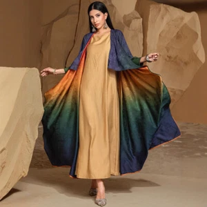 Dubai Women Muslim Open Abaya Cardigan Long Robes Evening Maxi Dress Kimono Gown - Bild 1 von 20
