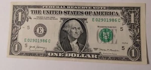 2017 $1 Dollar Bill FANCY US Richmond VA Birthday Date Note Feb. 9 1986 02901986 - Picture 1 of 6