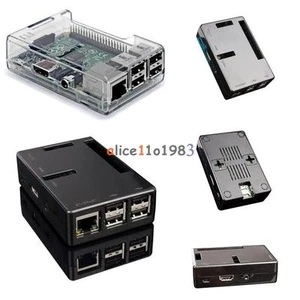 ABS V2 Case Enclosure to All Ports for Raspberry Pi 2 Model B Black/Transparent - Picture 1 of 14