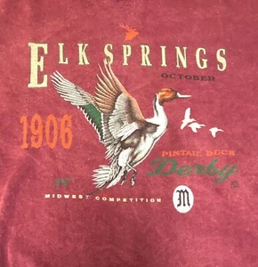 Vintage Pintail Ducks Derby Midwest Comp Men's Elk Spring Hunting Crewneck I51 - Picture 1 of 4