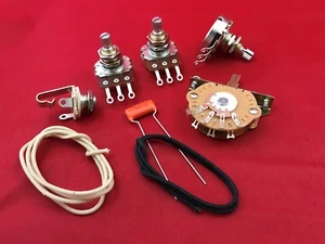 Stratocaster Wiring Kit Orange Drop 047uf Tone Cap 250K Pots fits a Fender Strat - Picture 1 of 5
