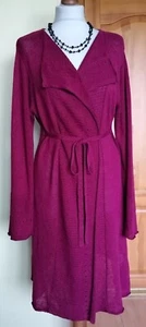Women's THE MASAI Bordo Linen Blend Wrap Cardigan/Dress, Size M, VGC ! - Picture 1 of 9