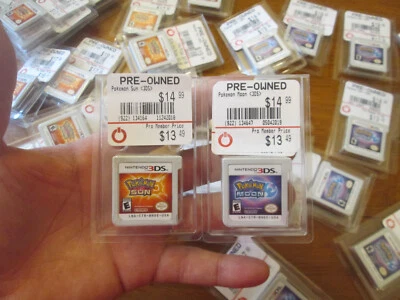 LOTE SET POKEMON LUNA Y SOL NINTENDO 3DS AUTÉNTICO SOLO CARTUCHO FUNCIONA PERFECTAMENTE Foto 1 de 4