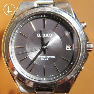 SEIKO 7B42-0AL0 Solar Radio Wave Control Stainless Steel Men's Watch - Image 1 of 4