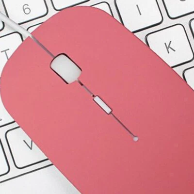   Thin Slim USB Optical Wired Mouse for PC Laptop Windows Apple - Pink - Image 1 of 4