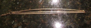 Brazalete Serpentina 3 Hilos Chapado en Oro 7" SARAH COVENTRY APENAS USADO - Imagen 1 de 5