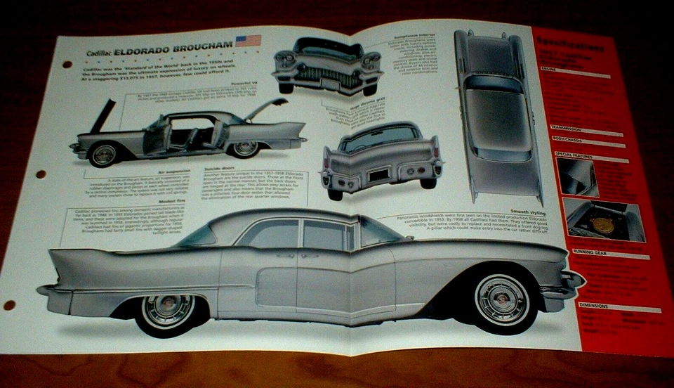 1957 Cadillac Eldorado Brougham Оригинальная Брошюра Imp Спецификации Информация 57 Caddy - Изображение 1 из 1