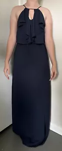 Forever New Navy Blue Maxi Dress Size 4 Pre Owned - Picture 1 of 7