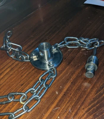 烟囱旋转装置 100% 不锈钢金属原色 "Pro-Kleen" 兼容清洁链鞭 — 第 1/2 张图片