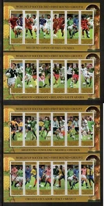 Gambia 2002 - World Cup Soccer - Set of 4 Stamp Sheets - Scott #2612-15 - MNH - Picture 1 of 1